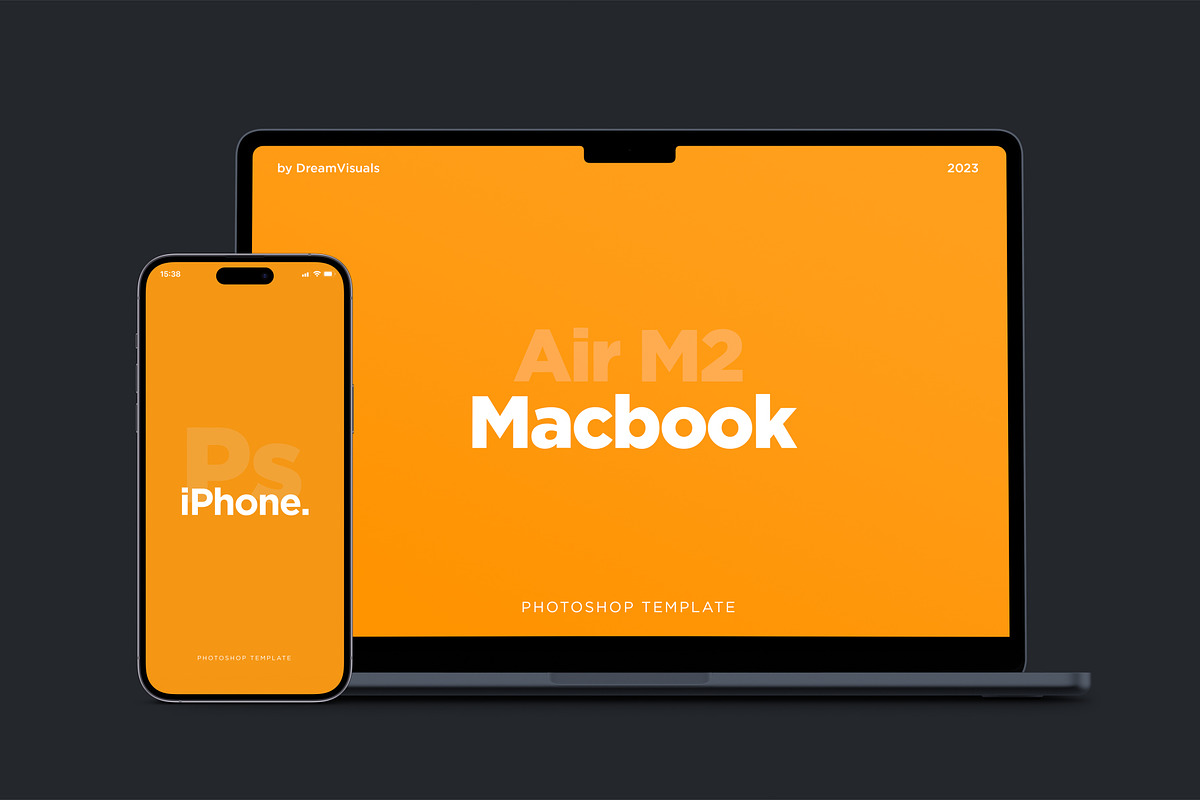 Macbook Air and iPhone Mockup Pack, a Mac Mockup by DreamVisuals (Photo 3 of 10)