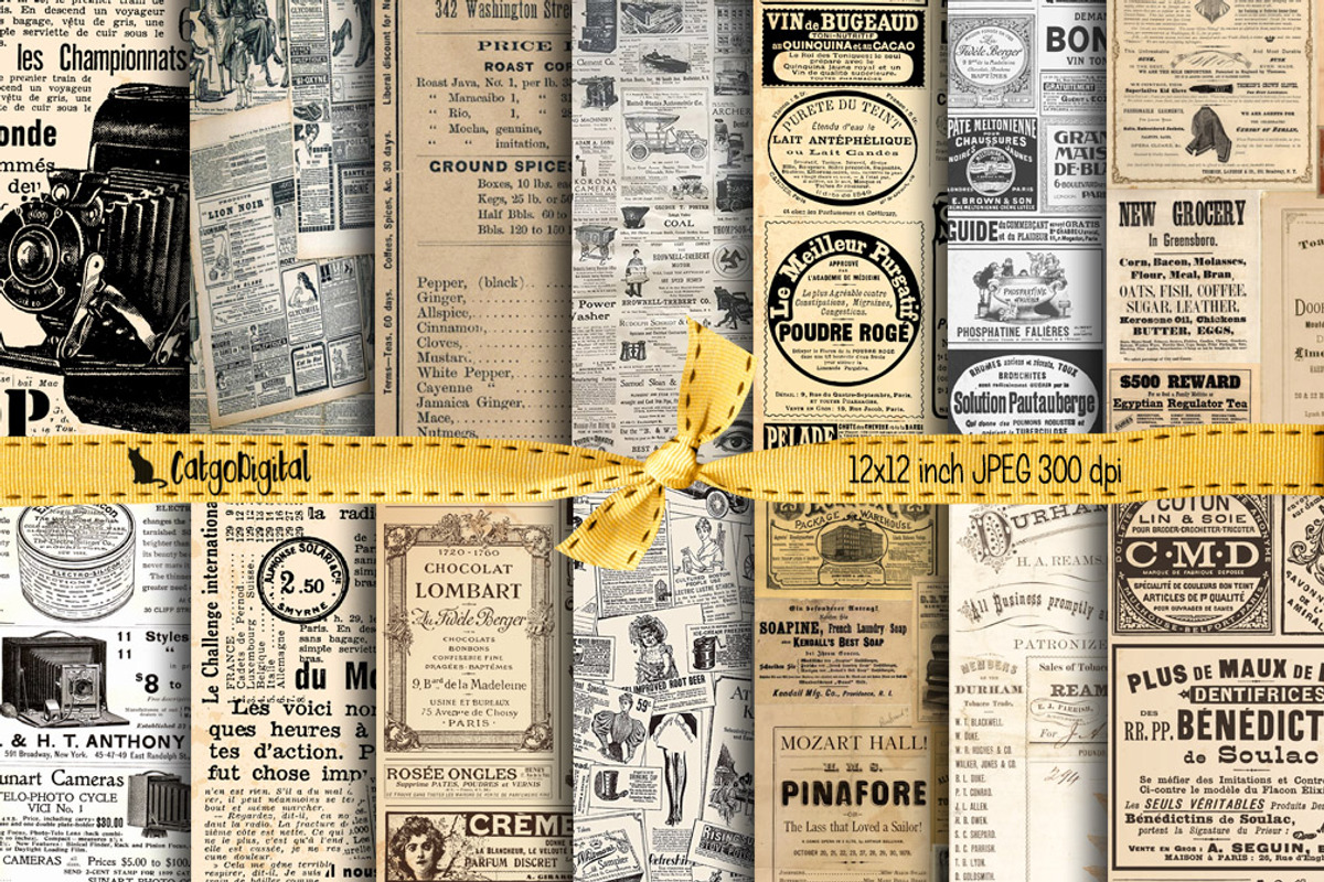 Printable Digital Papers Bundle, a Texture Graphic by CatgoDigital (Photo 19 of 22)