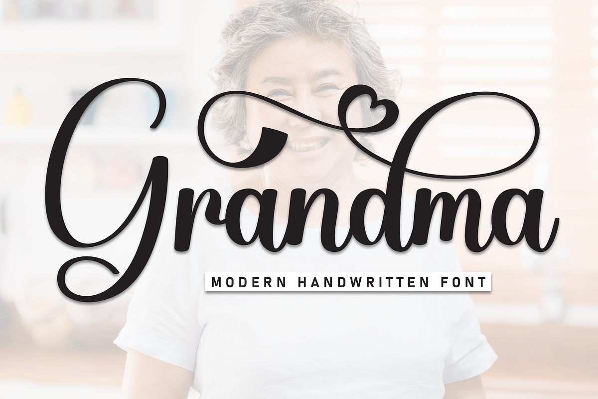 Grandma | Script Font, a Handwritten Font by Scratchones (Photo 1 of 9)