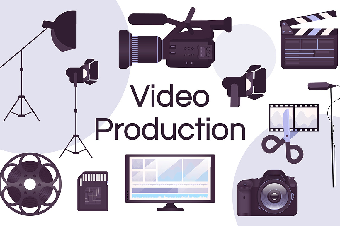 Video production equipment | Technology Illustrations ~ Creative Market