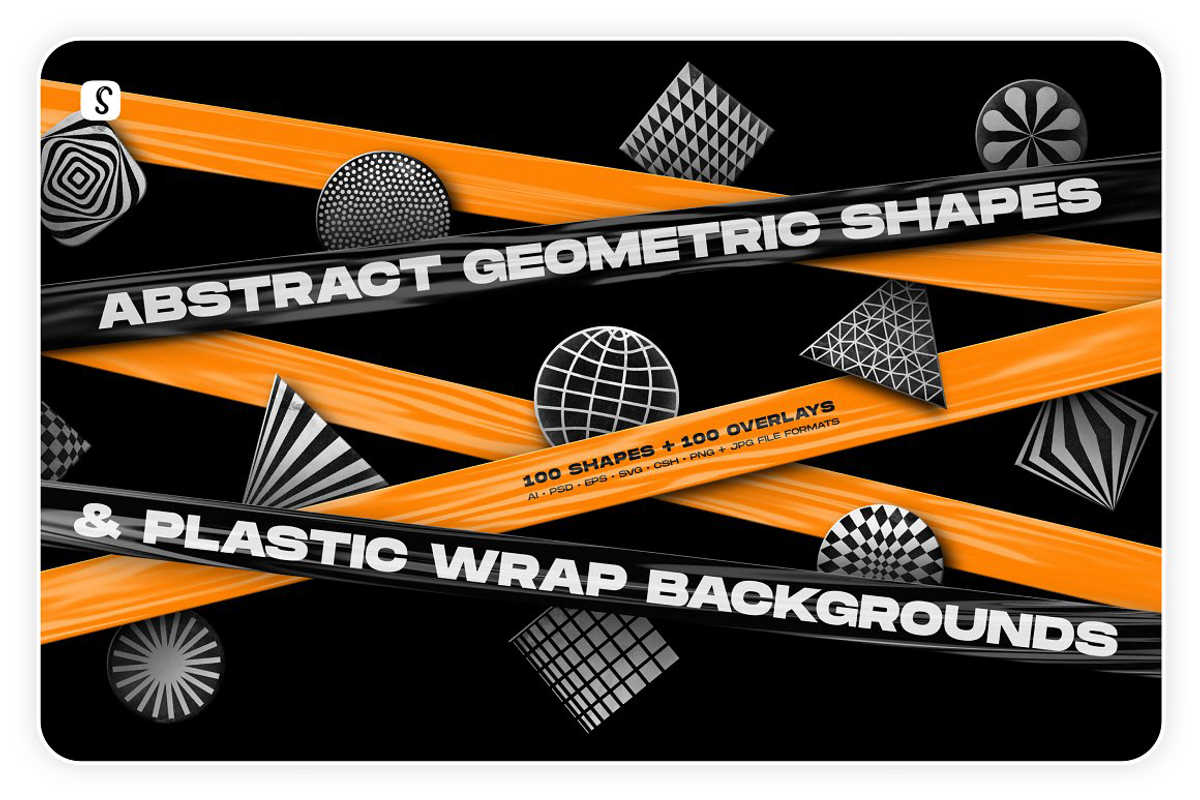 200 Abstract shapes & backgrounds, an Object Graphic by SPEED APEX (Photo 1 of 19)