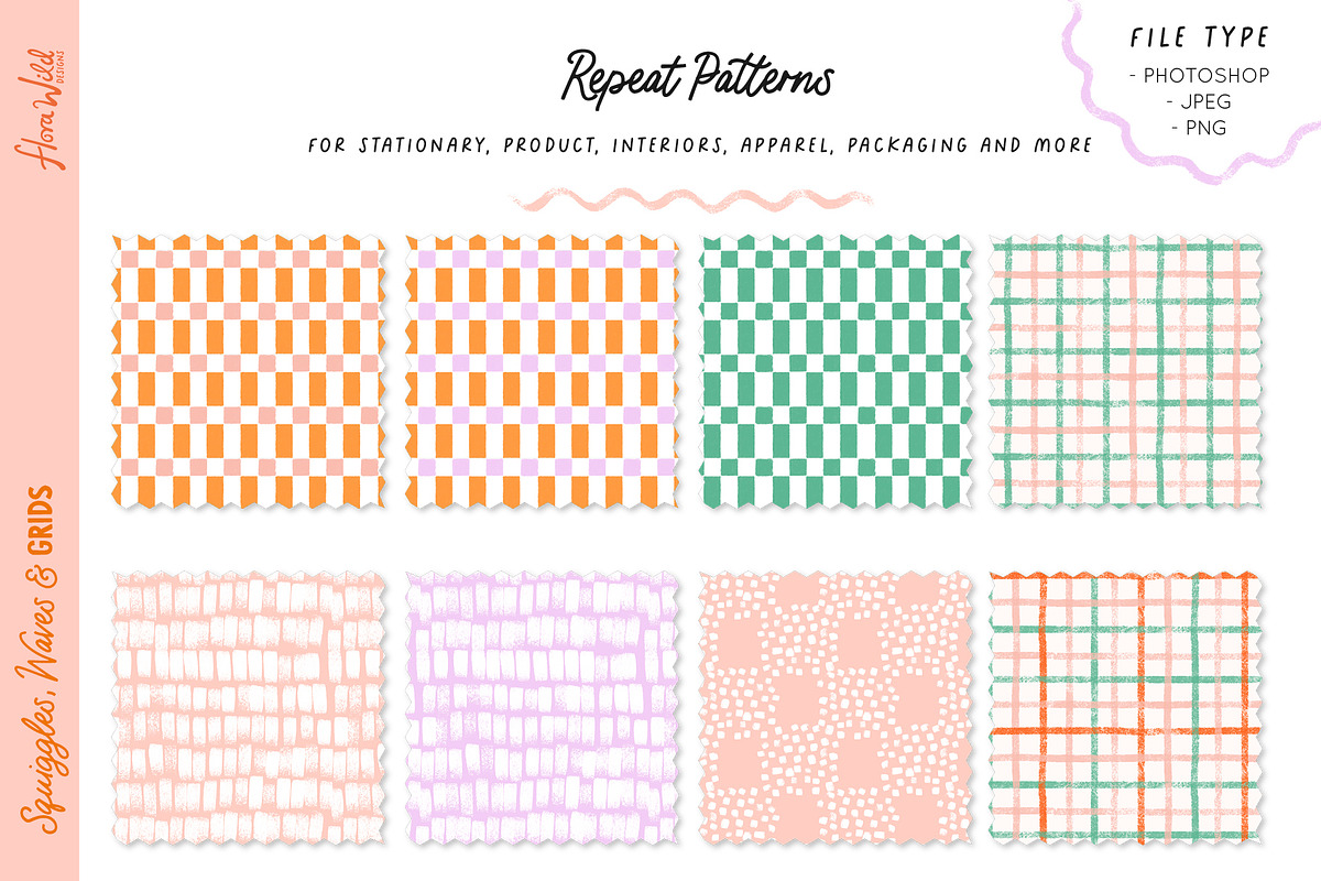 Squiggles, Waves, Grids, a Pattern Graphic by Flora Wild Designs (Photo 8 of 8)