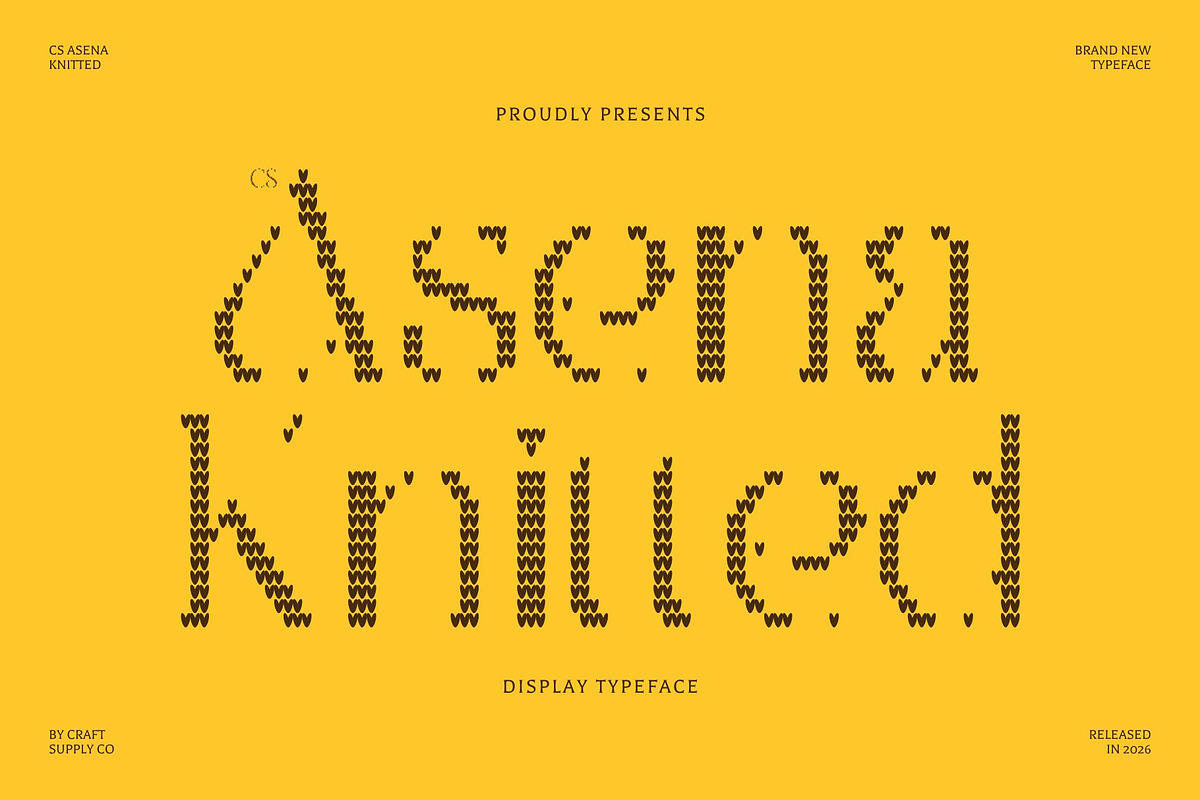 CS Asena Knitted, a Serif Font by Craft Supply Co. (Photo 1 of 8)