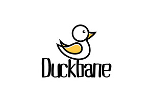 duck cute icon logo design