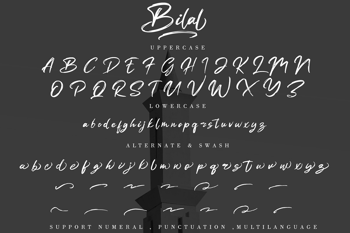 Bilal Brush Handwritten Font preview 8