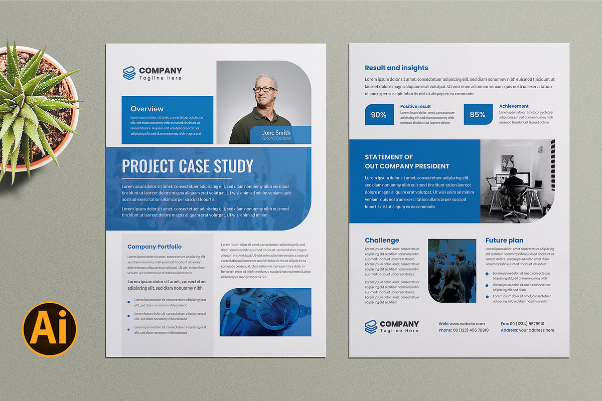 Case Study Template, a Flyer Template by Pixelpick (Photo 1 of 3)