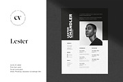 Lester | CV / resume template, a Resume Template by CV house (Thumbnail 1 of 9)