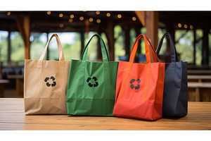 eco shopping bag recycle ai, a Nature Photo by pikepicture