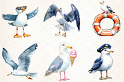 Summer Seagulls Clipart PNG, an Illustration by Libby Wishes (Thumbnail 4 of 4)