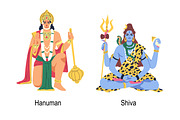 Hindu gods and goddesses set, a Person Illustration by Good Studio (Thumbnail 4 of 9)
