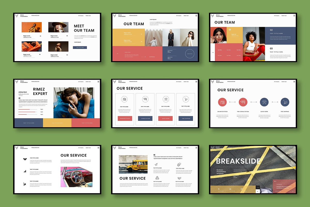 Rimez – Business PowerPoint Template, a Presentation Template by Dens Creative Studio (Photo 3 of 6)