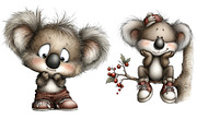 Koala Bears with Emotions Clipart, an Illustration by DreamArtGraphic (Thumbnail 5 of 5)