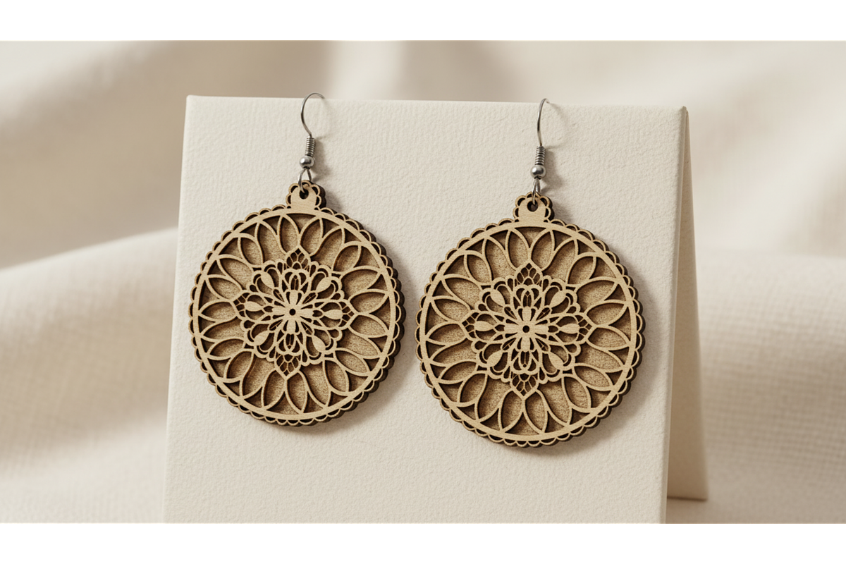 Flower Art Earring Designs, a Graphic by musafir_fashion (Photo 7 of 11)