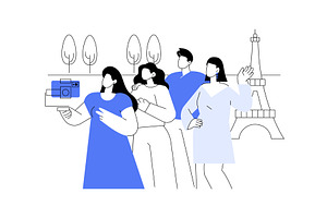Free walking tour isolated cartoon, a Person Illustration by Visual Generation