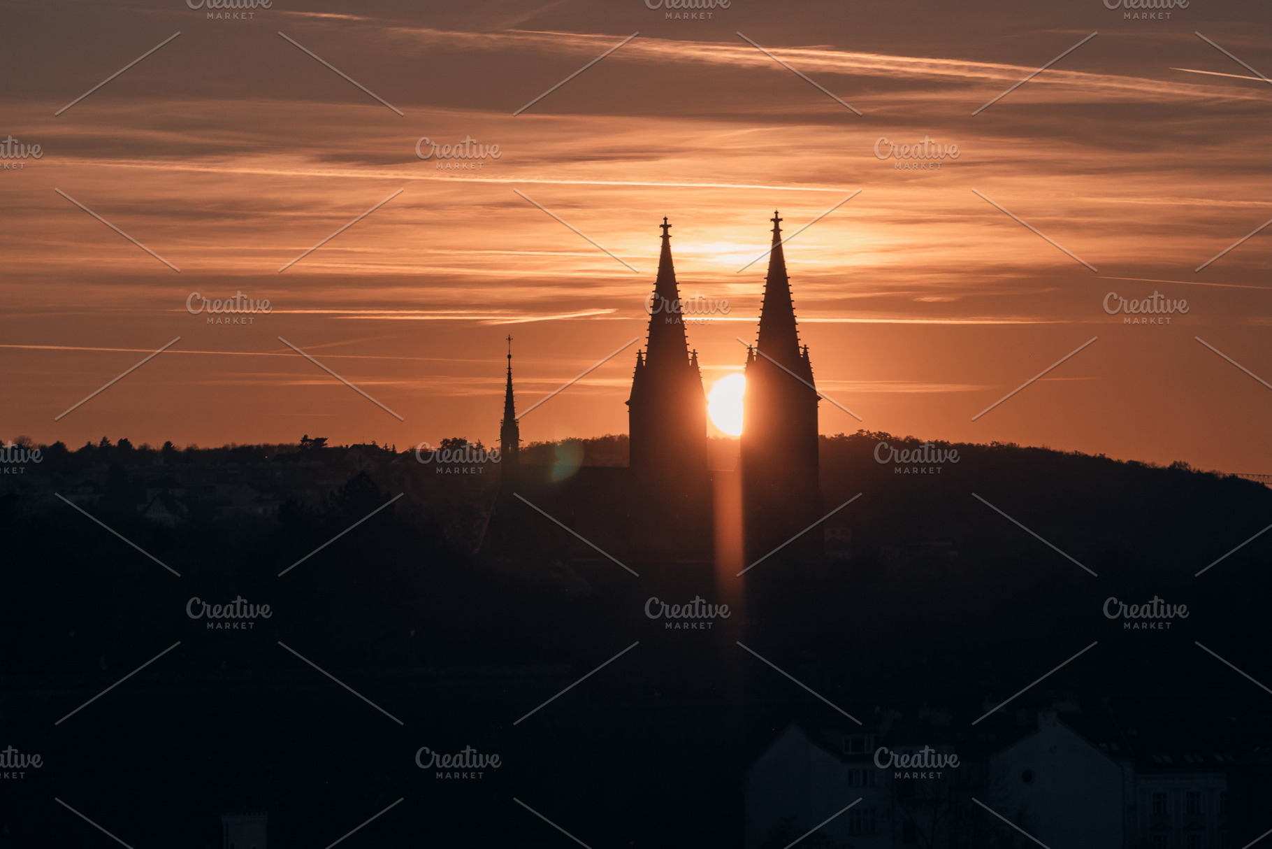 Sun Between the Towers, an Architecture Photo by jakub_kopecky