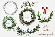 Watercolor clipart - White Christmas, a Seasonal Illustration by Artcard Watercolor (Thumbnail 3 of 16)