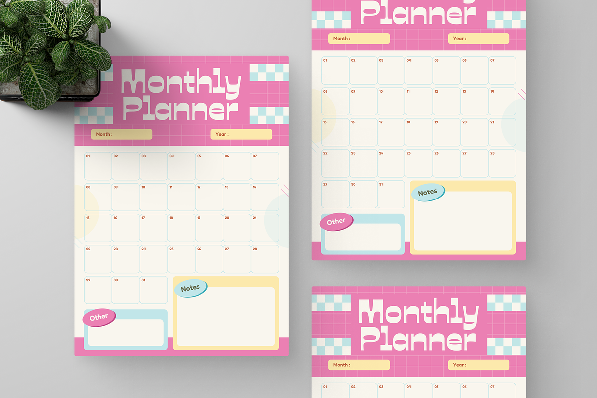 Monthly Planner Design Template, a Flyer Template by Annora Studio (Photo 5 of 5)