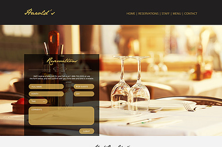 Elegant Restaurant One Page PSD, a Landing Page Template by Vector Chameleon