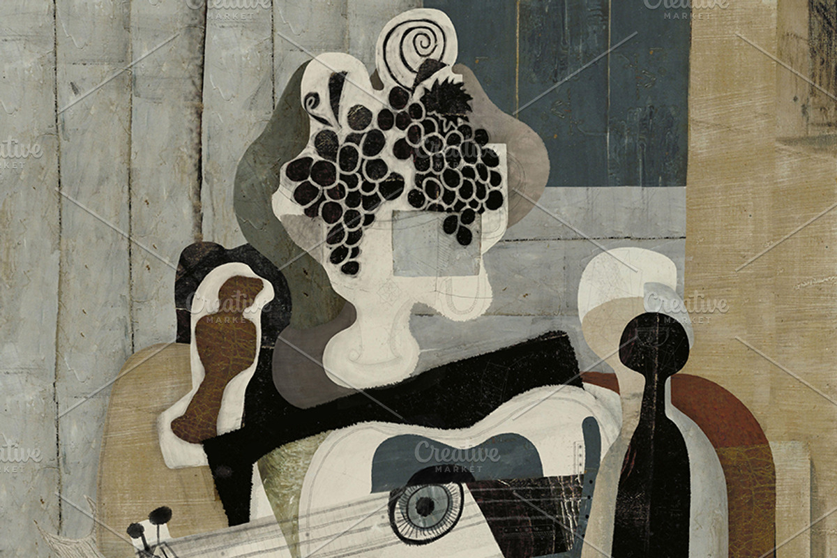 Still Life with Guitar, a Texture Illustration by Cloob2000