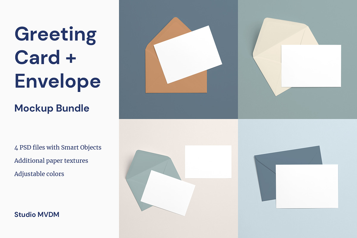Greeting Card Envelope Mockup Bundle, a Product Mockup by Studio MVDM (Photo 1 of 8)