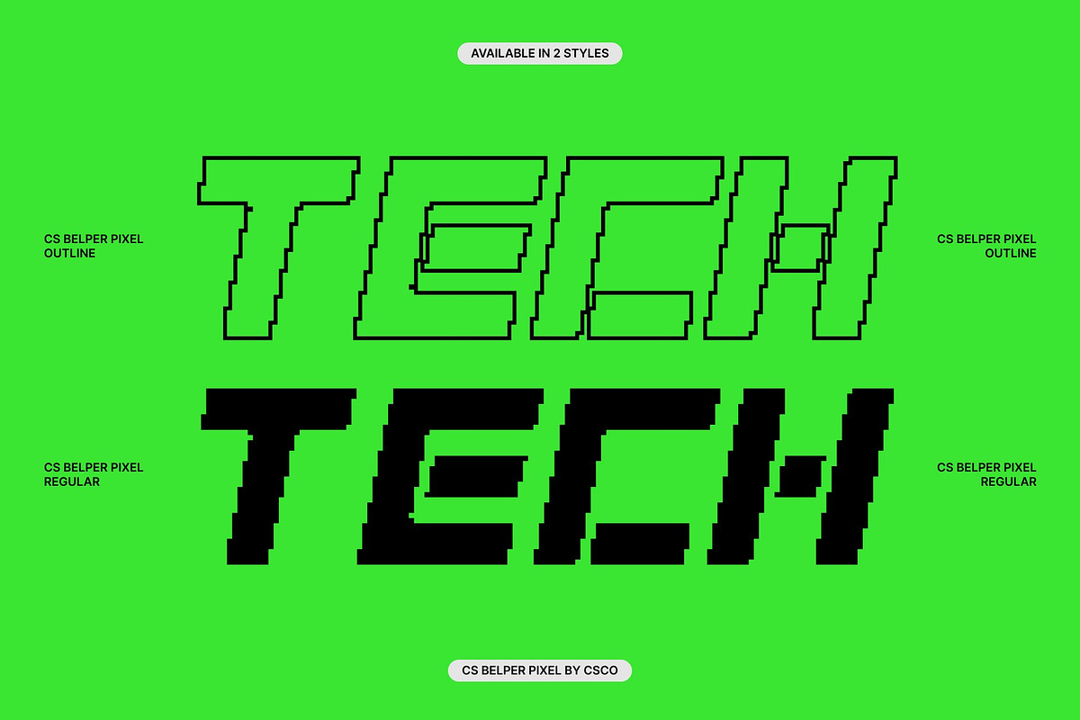 CS Belper Pixel, a Sans Serif Font by Craft Supply Co. (Photo 4 of 8)