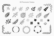 Procreate Flower Stamps, a Brush Add-On by SmuffizStudio (Thumbnail 2 of 3)