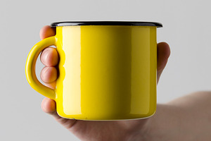 Enamel mug mockup JPEG, a Food & Drink Photo by Shablon