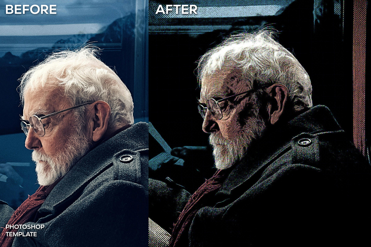 Comic Book Halftone Photo Effect, a Preset Add-On by Andrew Skoch Design (Photo 2 of 6)
