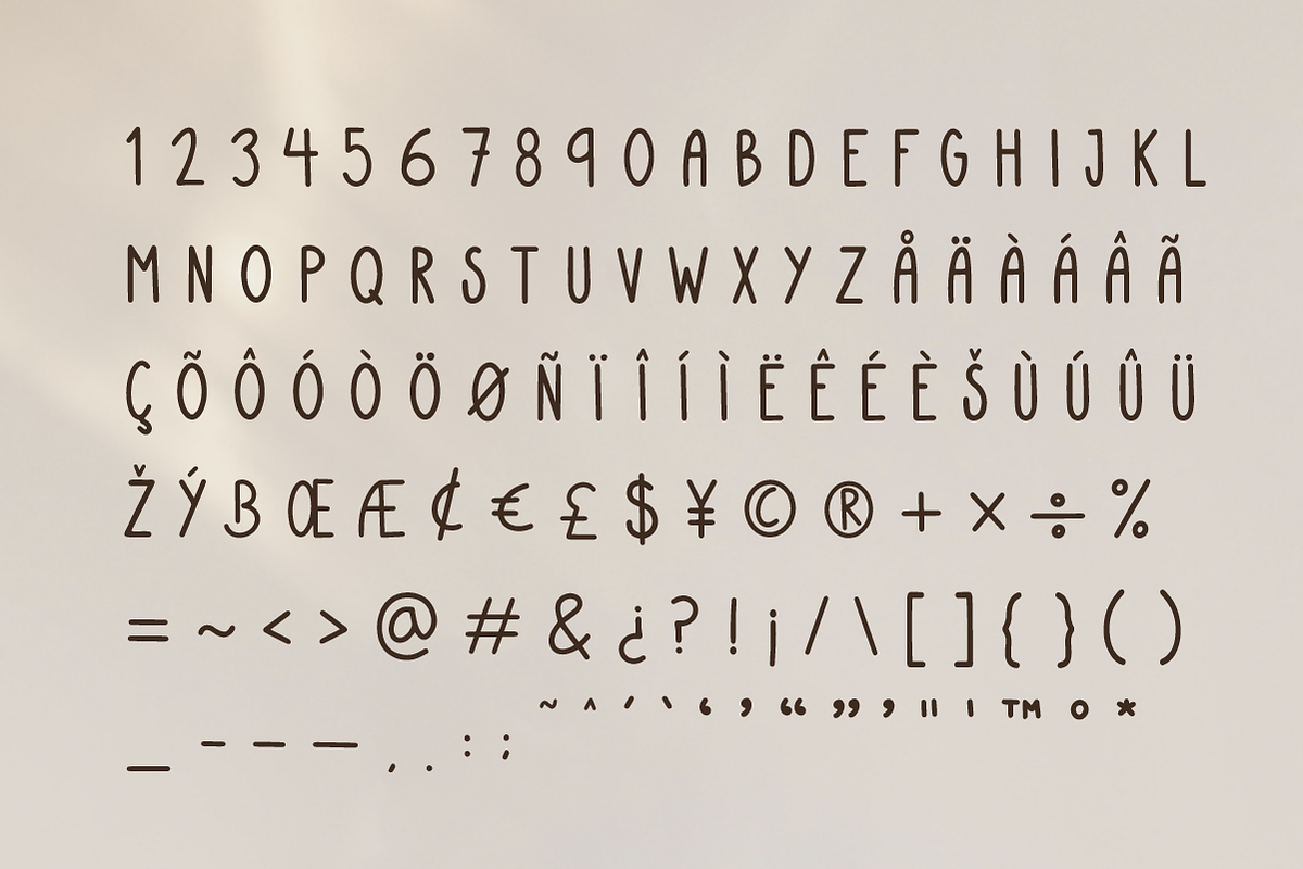 Friendly Lines - Quirky Font, a Sans Serif Font by Alice Engren (Photo 9 of 9)