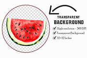 Watercolor Watermelon Clipart, an Illustration by Libby Wishes (Thumbnail 6 of 7)