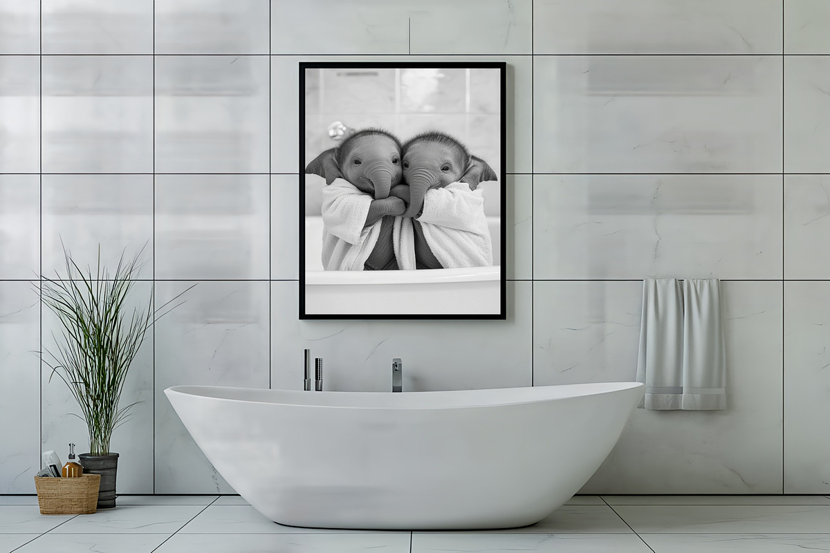 Funny and Cute Bathroom Art Bundle, an Animal Photo by PrintablesByFranklyn (Photo 5 of 10)