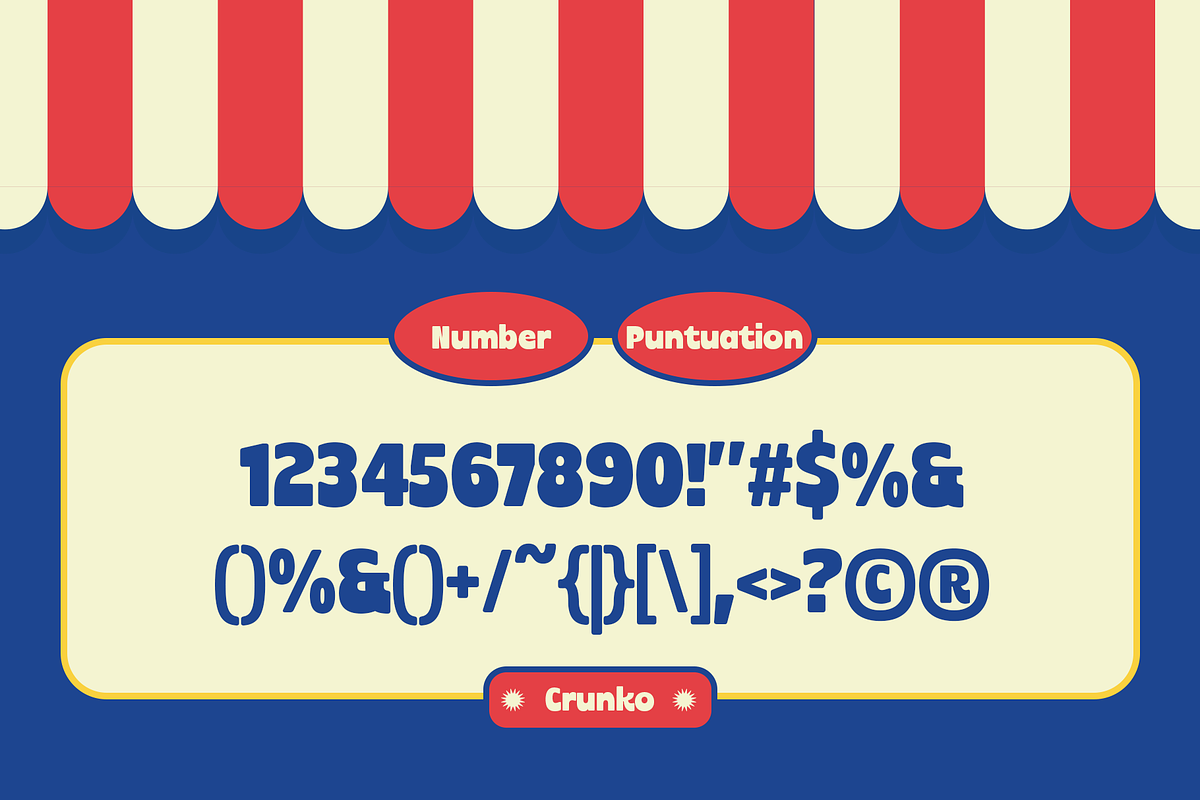 Crunko – Cute Retro Sans Font, a Sans Serif Font by Tiptop Graphic (Photo 4 of 9)