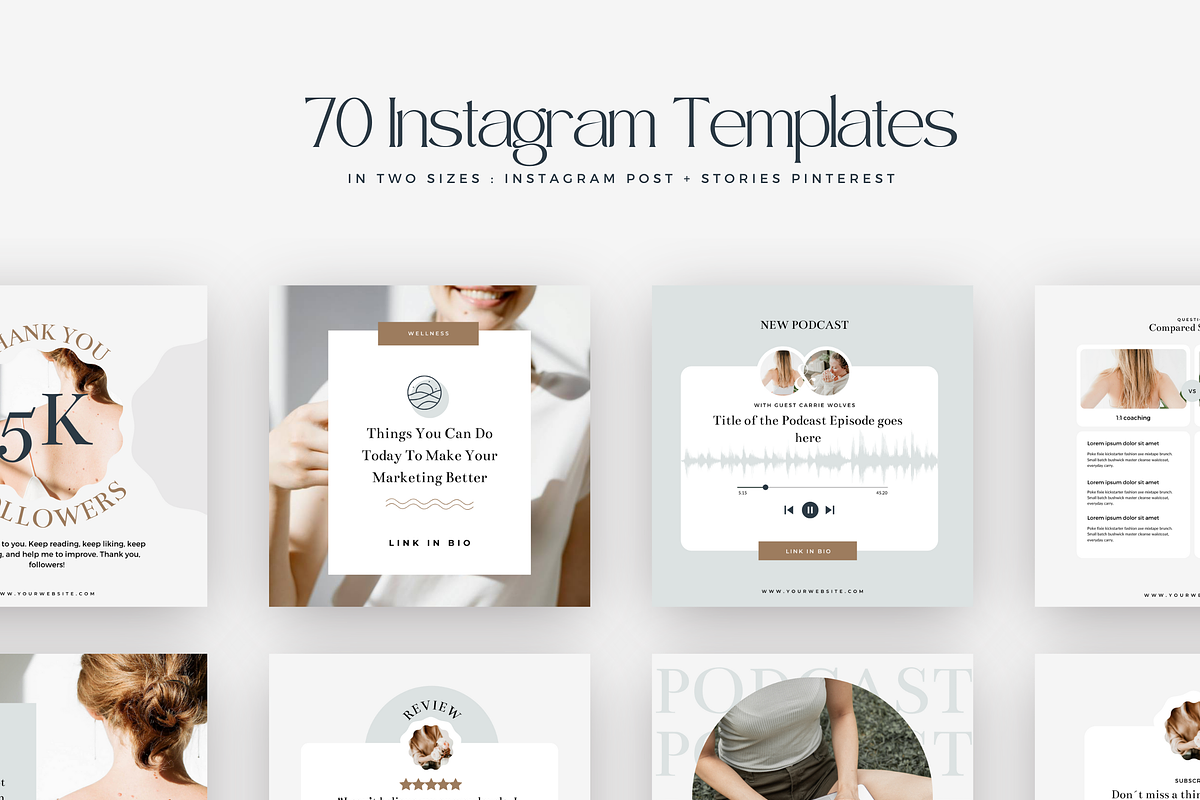 Canva Wellness Coach Bundle Olivia, a Social Media Template by Lovely Confetti (Photo 2 of 8)