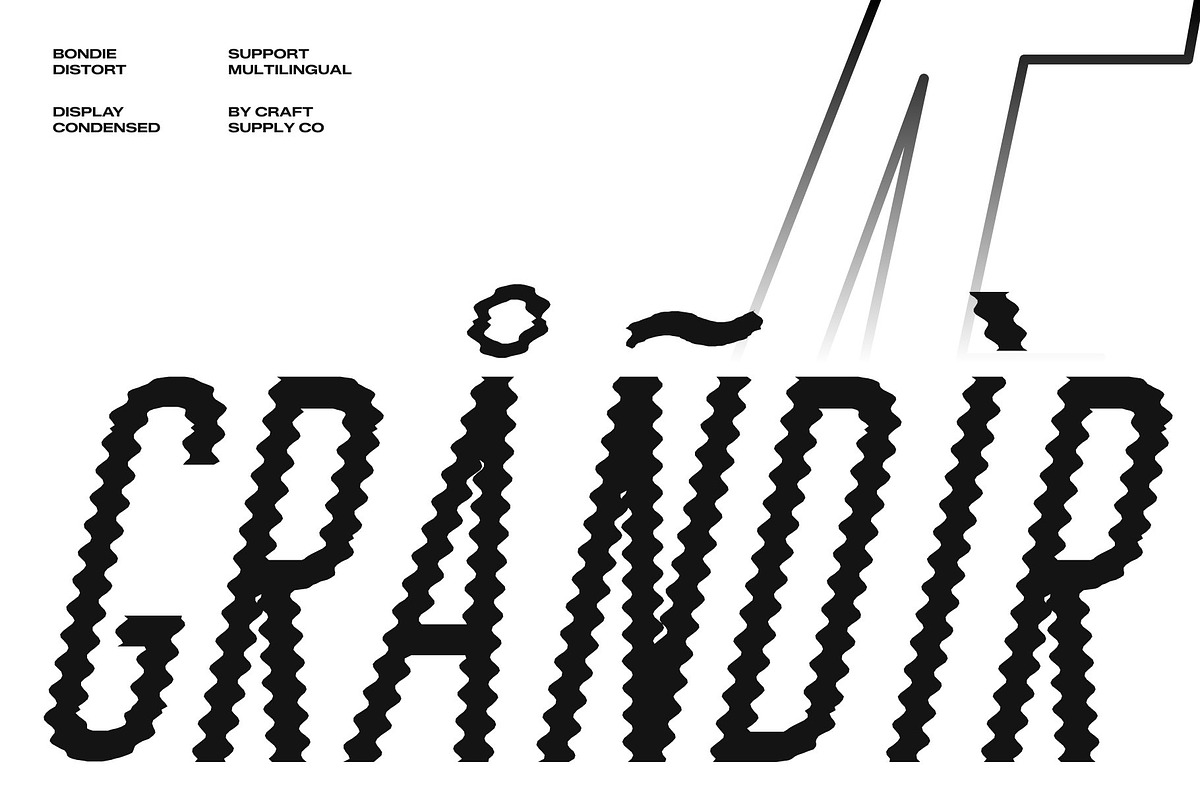 Bondie Distort, a Sans Serif Font by Craft Supply Co. (Photo 7 of 8)