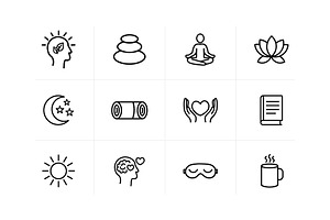 Mental Health and Spa Wellness Icon, an Icon by VectStock