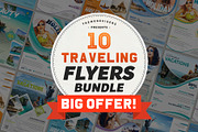 Travel & Tour Agency Flyer Bundle, a Flyer Template by ThemeDevisers (Thumbnail 1 of 6)
