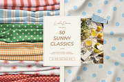 50 Sunny Classics Seamless Patterns, a Pattern Graphic by Leila Divine (Thumbnail 1 of 7)