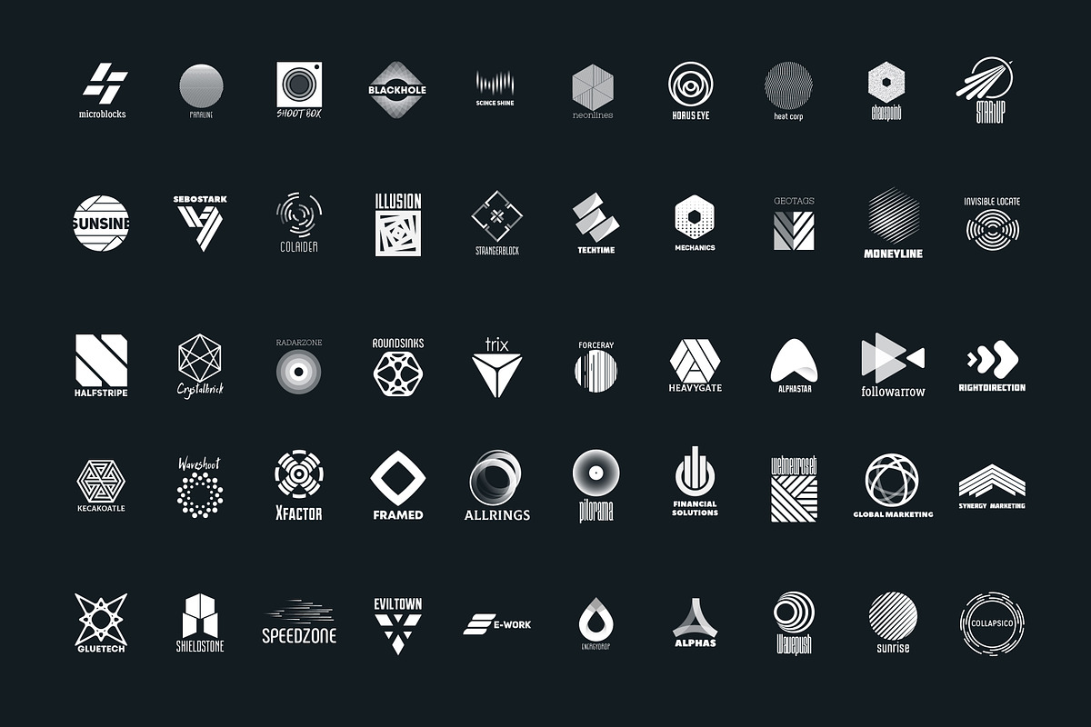 100 abstract logo, a Branding & Logo Template by airunreal (Photo 2 of 13)