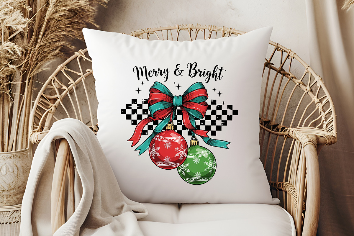 Retro Christmas Ornaments Bow PNG, an Illustration by Libby Wishes (Photo 4 of 6)