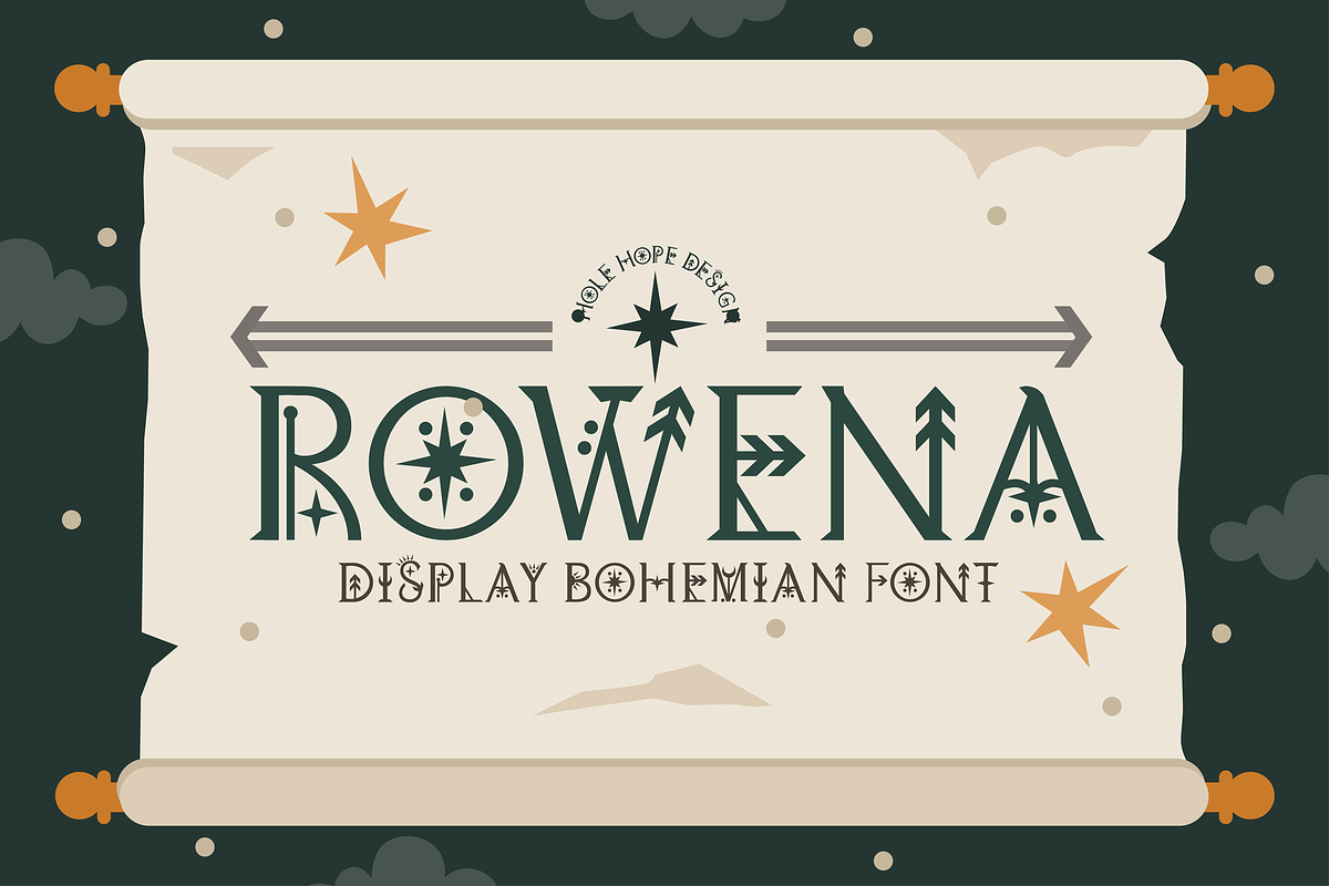 Rowena | Display Bohemian Font, a Serif Font by Hole Hope Design (Photo 1 of 7)