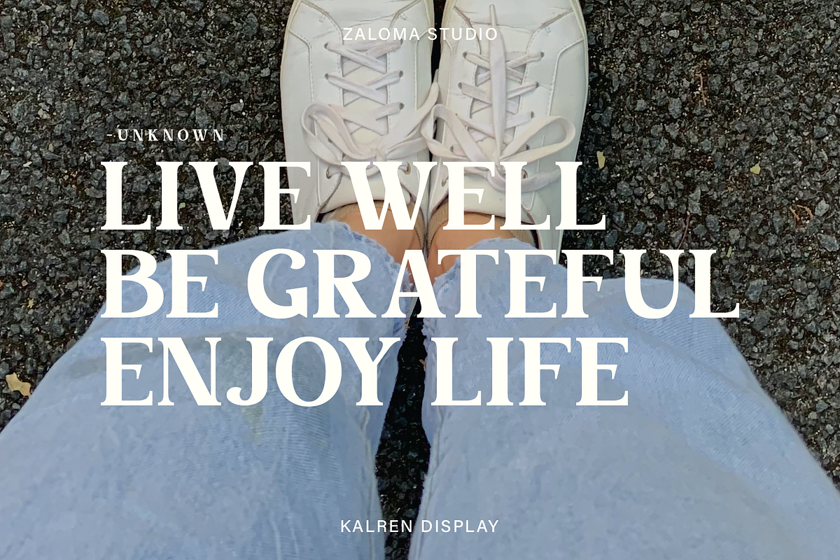 Kalren Display, a Serif Font by Zaloma Studio (Photo 6 of 13)