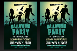 Halloween Party Flyer - PSD Template