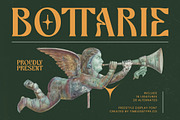 Bottarie Freestyle Display Font, a Serif Font by timelesstype.co (Thumbnail 1 of 20)