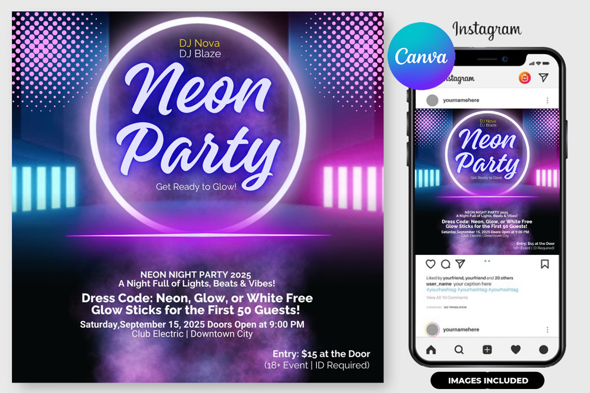 4-in-1 Party Flyers Bundle | Canva, a Graphic by graphicforest (Photo 2 of 6)
