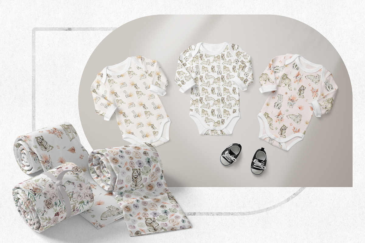 Wild Tigers - Boho Jungle set, an Animal Illustration by Olga Koelsch (Photo 6 of 14)