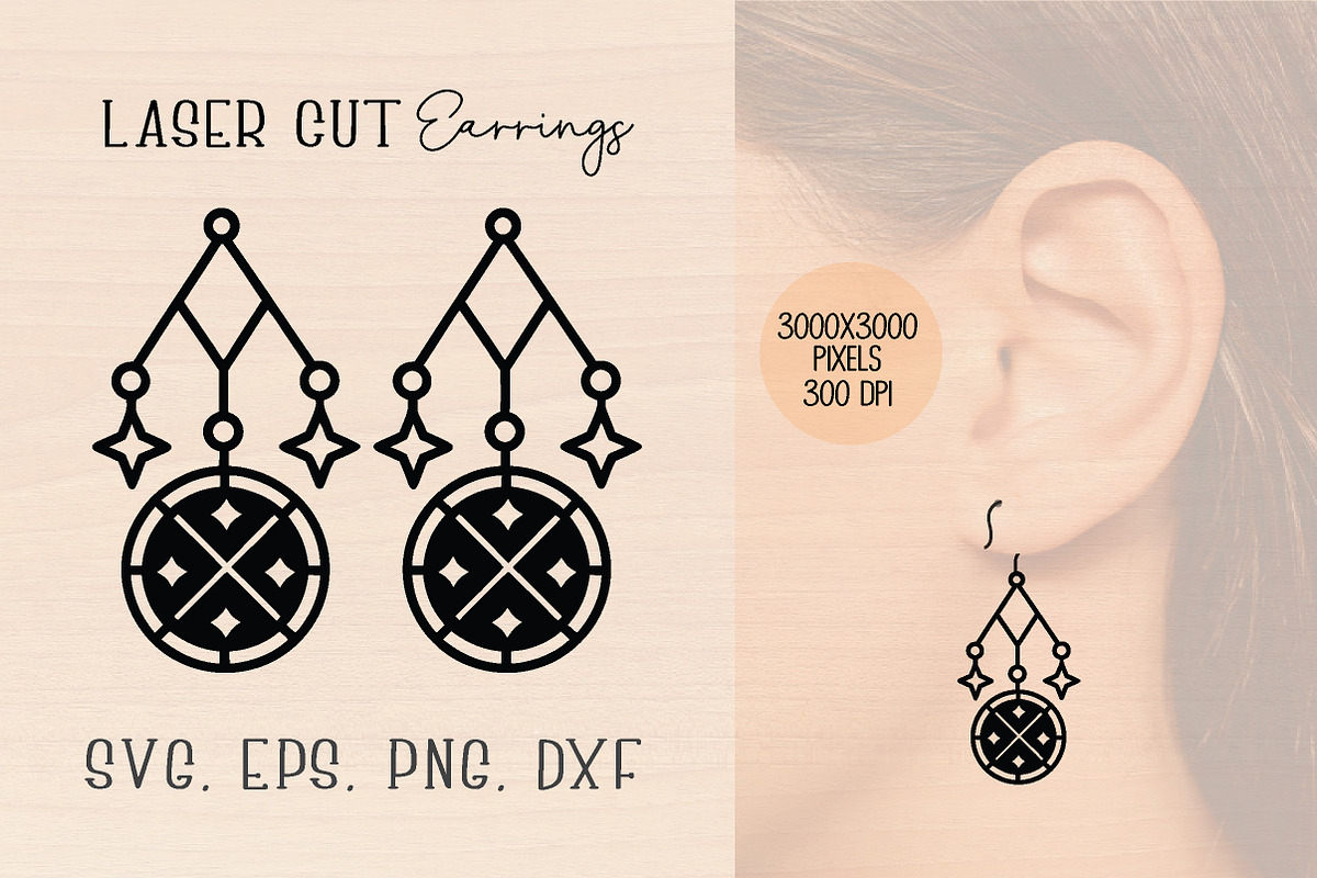 Custom Earrings Laser Cut SVG Bundle, an Object Graphic by jannatulpakhi (Photo 5 of 6)