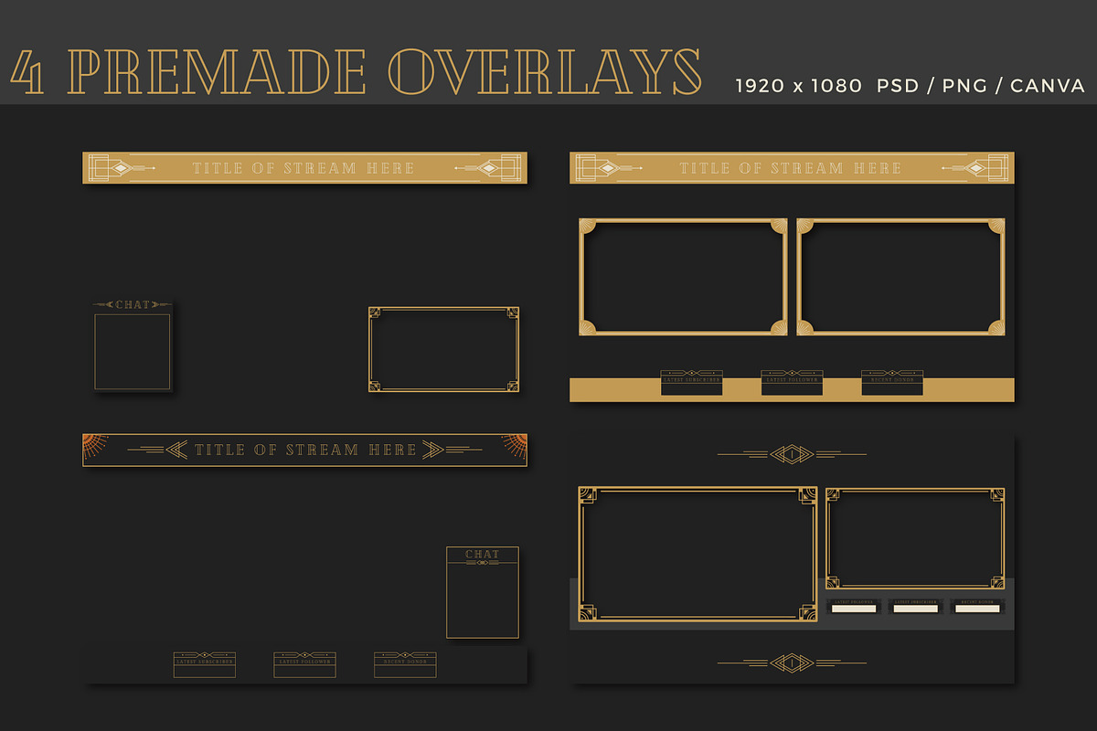 Streaming: Art Deco Mystic, a Social Media Template by Liseno Designs (Photo 3 of 7)