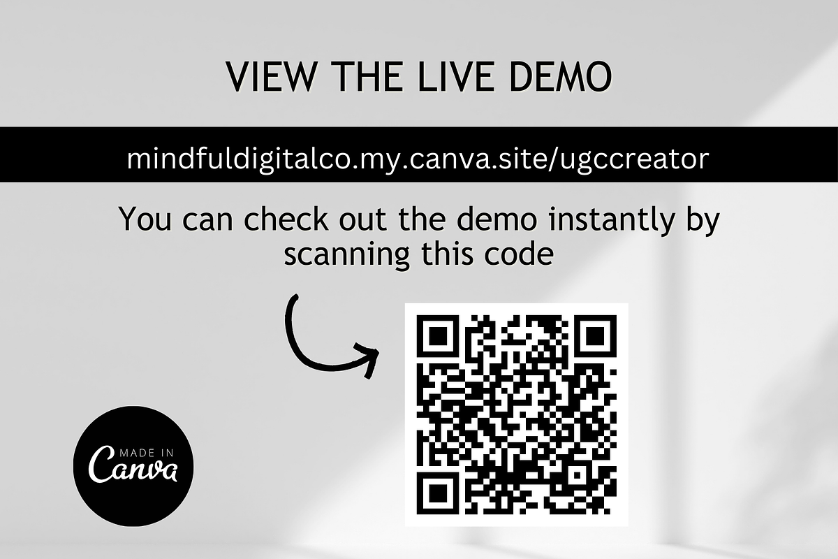 UGC Creator Website Canva Template, a Landing Page Template by Mindful Digital Co. (Photo 7 of 9)
