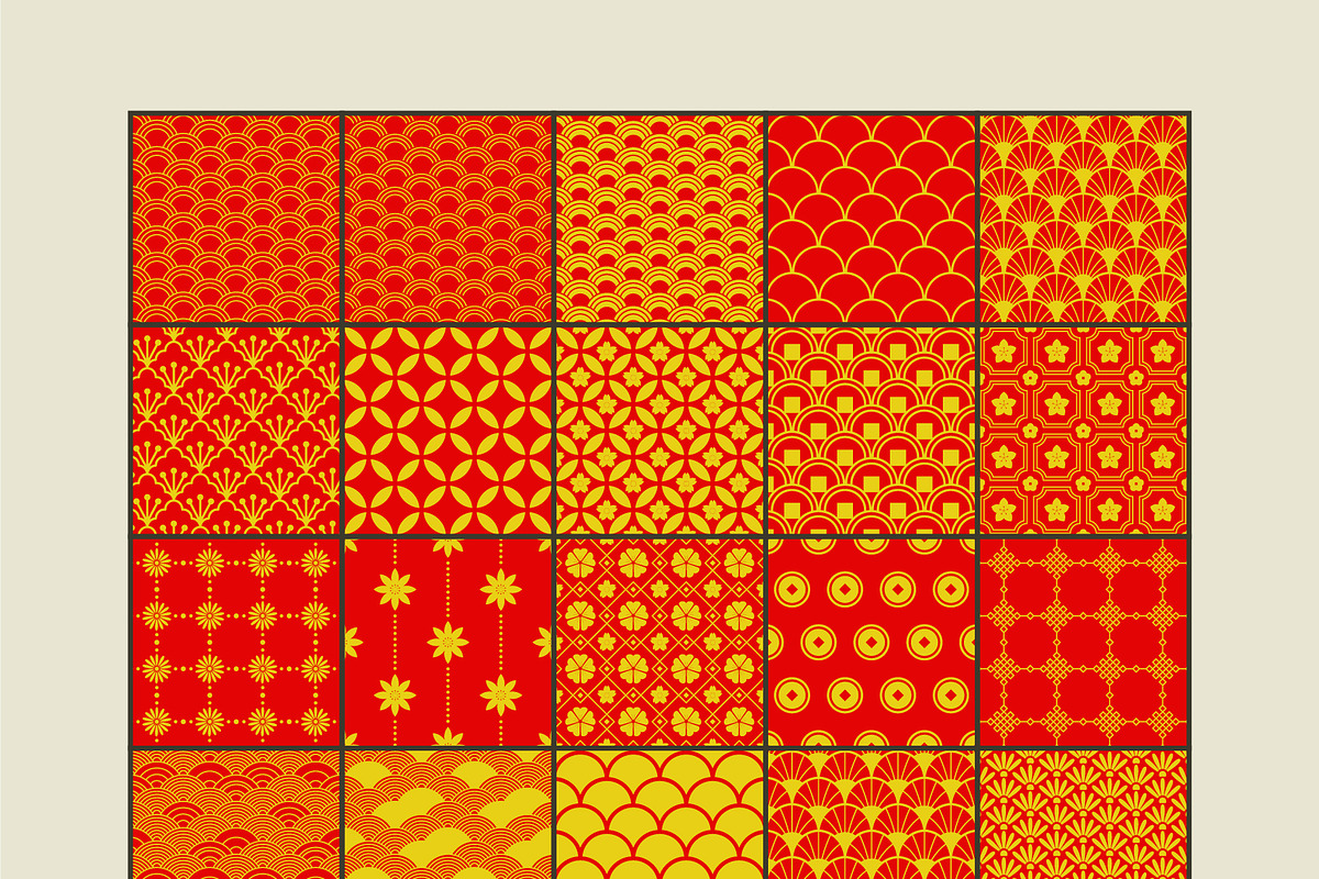 Asian Seamless Patterns, a Pattern Graphic by AnnArt (Photo 5 of 7)