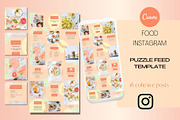 Food Instagram Puzzle Template Canva, a Social Media Template by Deepa Template Studio (Thumbnail 1 of 9)